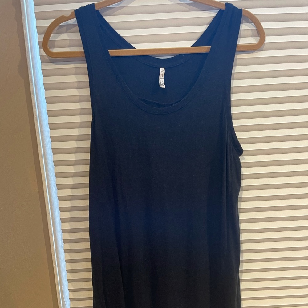 Z SUPPLY  cotton black dress